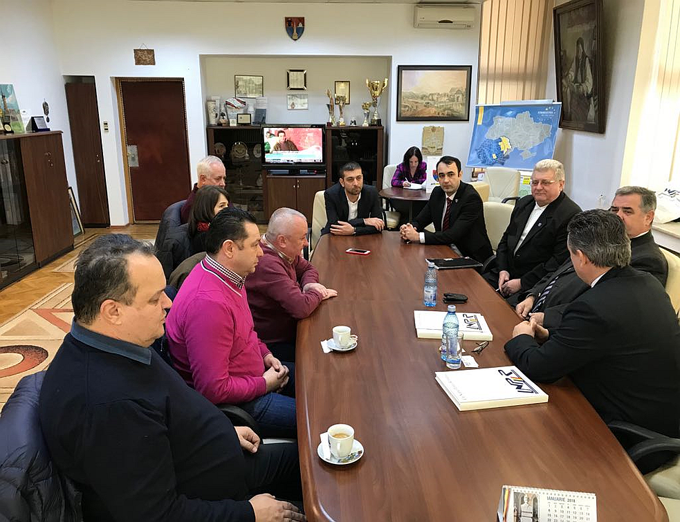 Întâlnire de lucru între președintele Uniunii Naționale a Patronatului Român si reprezentanții județului Maramureș