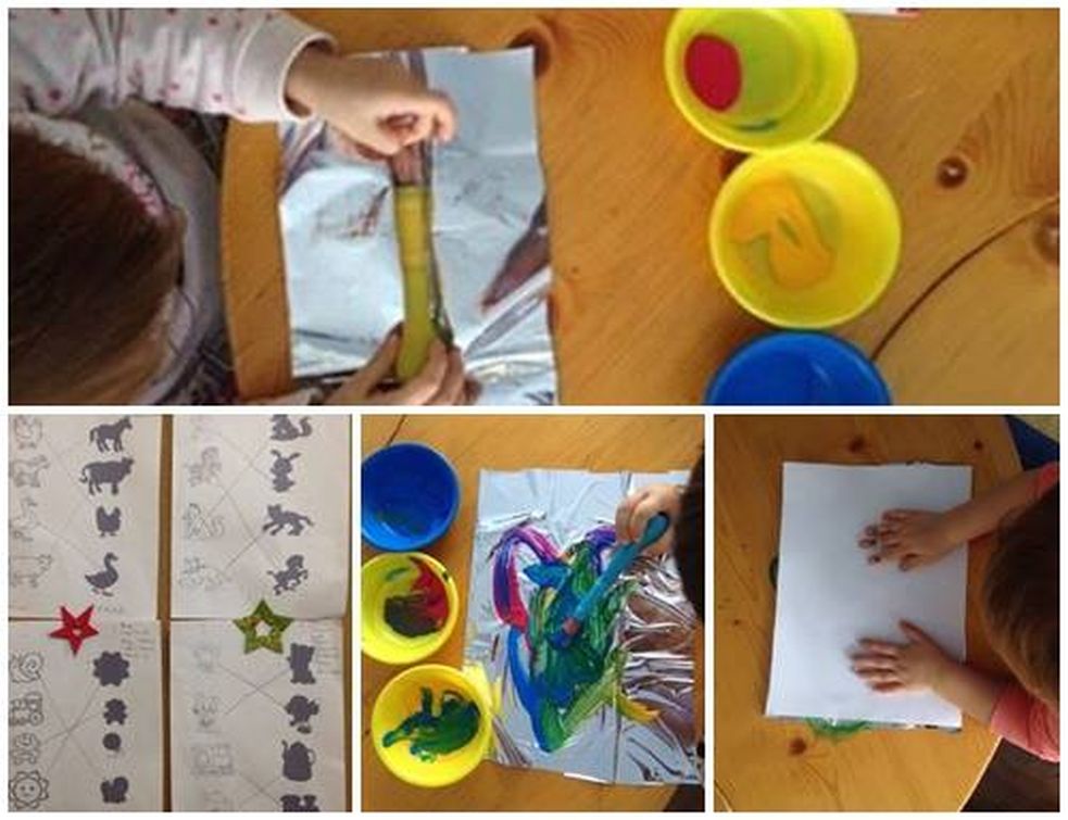 Tehnică inedită de pictură la o creşă din Baia Mare. Cum au reacţionat micuţii la noutatea propusă