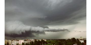 O imagine cât 1.000 de cuvinte. Cum s-a văzut furtuna de la înălțime – FOTO