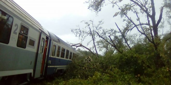 Trenuri oprite în gări din cauza ravagiilor produse de furtună