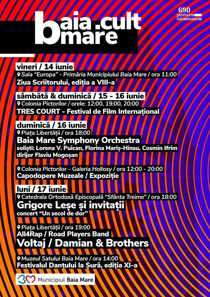Zilele Culturale ale Municipiului Baia Mare. Programul complet