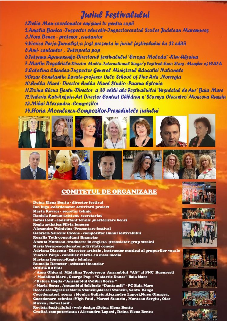 Între 26 – 29 iunie, la Baia Mare, Festivalul Internațional de Interpretare “Ursulețul de Aur”, ediția a 36-a