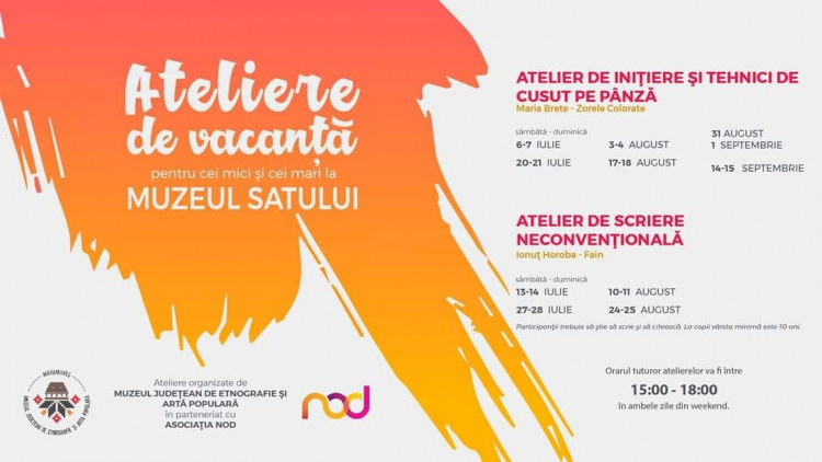 Ateliere de vacanță la Muzeul de Etnografie și Artă Populară Maramureș
