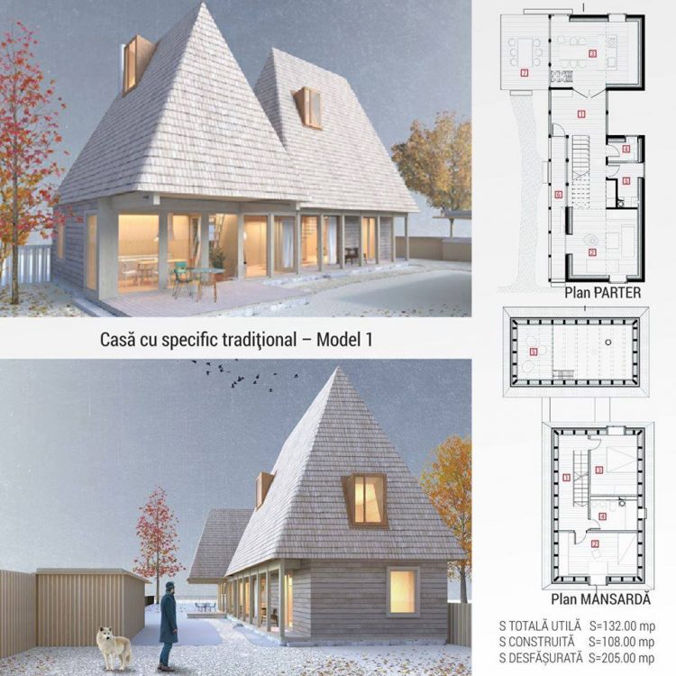 11 modele de case în stil tradițional puse gratuit la dispoziția persoanelor interesate