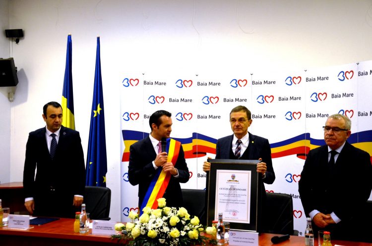 Ședința festivă de acordare a titlului de Cetățean de Onoare al Municipiului Baia Mare academicianului profesor universitar doctor Ioan Aurel Pop