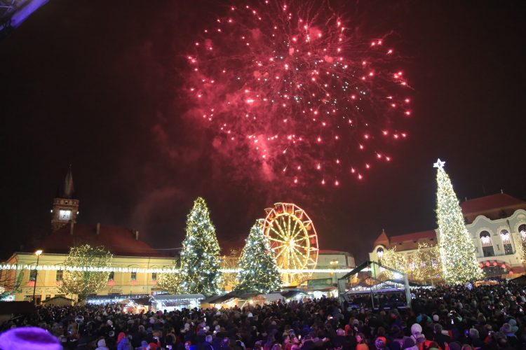 Municipiul Baia Mare în noaptea dintre ani așa cum nu l-ai mai văzut – VIDEO
