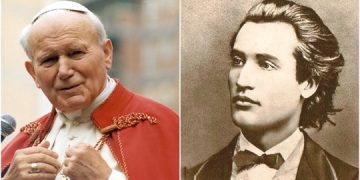 Papa Ioan Paul al II-lea a recitat din Eminescu