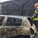 Un autoturism şi un scuter, distruse într-un incendiu provocat de un trăsnet
