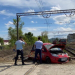 ACCIDENT FEROVIAR în Dej. Șoferul ar fi trecut pe culoarea roșie a semaforului