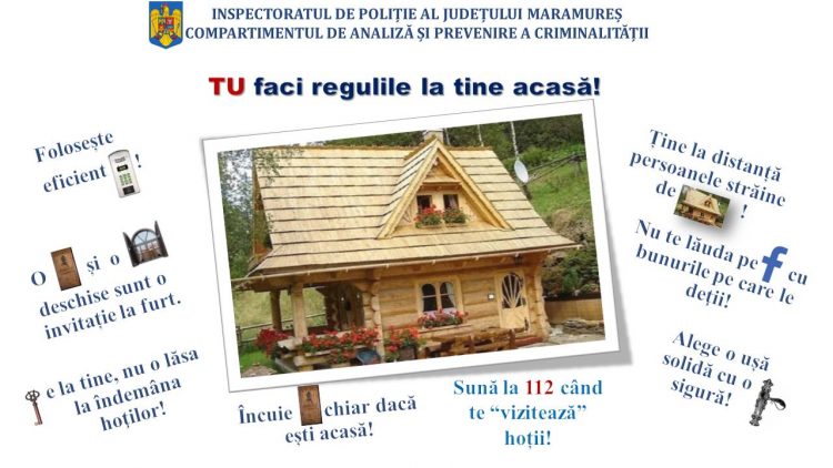 Recomandările poliţiştilor pentru protecţia locuinţei şi a bunurilor