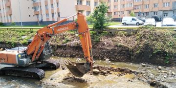 A fost finalizată reprofilarea albiei râului Săsar în orașul Baia Sprie