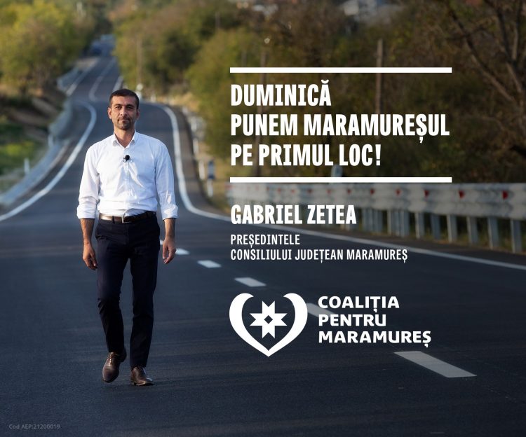 Gabriel Zetea, candidatul Coaliției pentru Maramureș: Am dus o campanie între oameni și pentru oameni, deoarece iubesc Maramureșul!