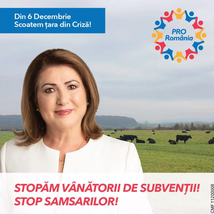 Viorica Marincaș (PRO România): ,,Din 6 Decembrie scoatem Maramureșul și țara din criză!”