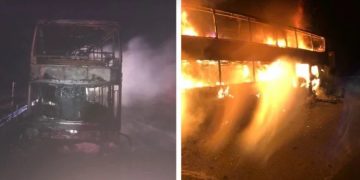 Un autocar cu români care se întorceau din Franța a luat foc