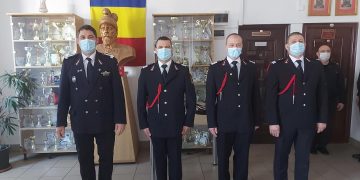 Festivitate de înaintare în gradul următor înainte de termen a cinci cadre militare la ISU MARAMUREŞ