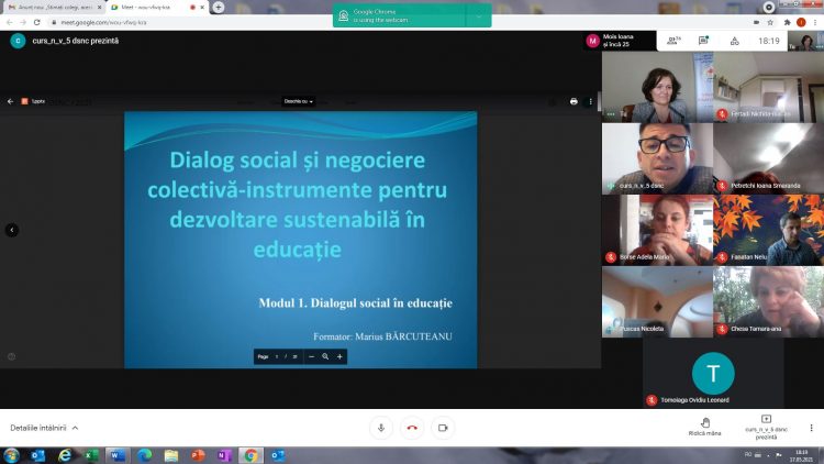 În organizarea SLI Maramureş a debutat un program de formare pe tema Dialogului social în educație