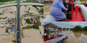 Prăpăd în judeţul vecin din cauza inundaţiilor. Peste 150 de familii, evacuate de urgenţă