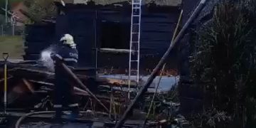 PRĂPĂD LA BORȘA – CINCI IMOBILE MISTUITE DE FLĂCĂRI. O PERSOANĂ TRANSPORTATĂ LA SPITAL