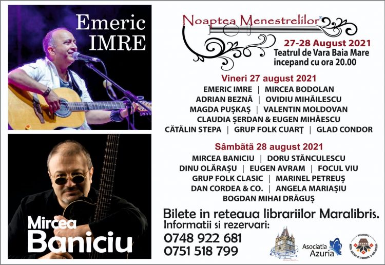 Emeric Imre și Mircea Baniciu la Noaptea Menestrelilor din Baia Mare