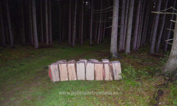 22.000 de pachete cu țigări abandonate în tufişuri, confiscate de poliţiştii de frontieră