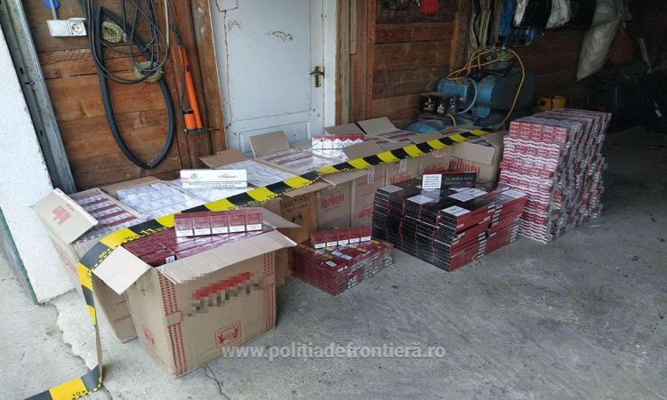 Percheziţii domiciliare. În ultimele 24 de ore, au fost confiscate aproape 14.000 pachete țigări provenite din contrabandă
